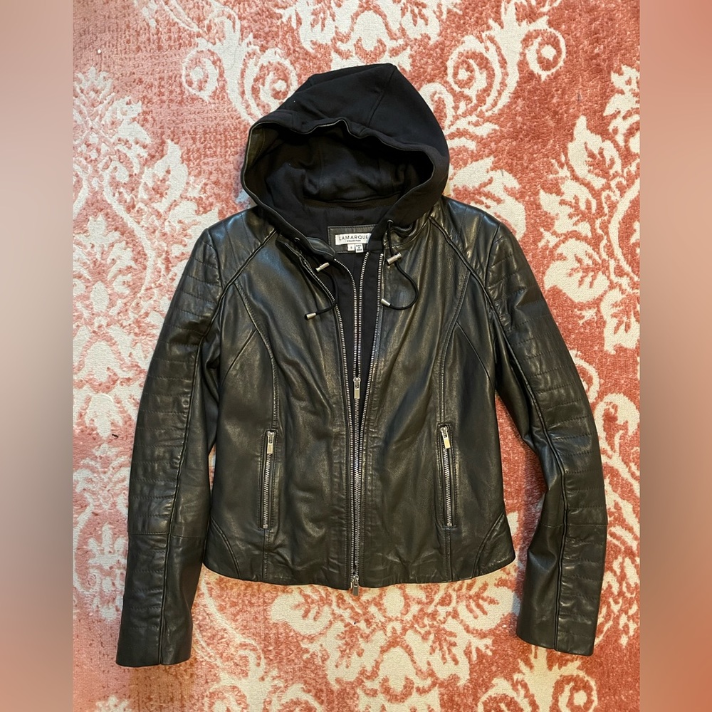 Lamarque leather moto jacket